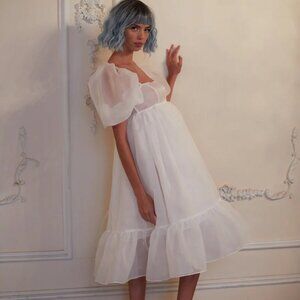 Selkie Ivory French Puff Dress - Size Small - New With Tag